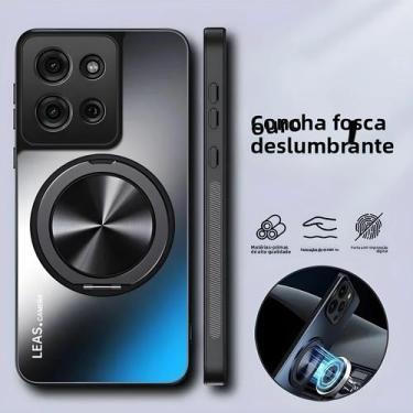 Imagem de Capa Protetora Magnética Com Suporte De Anel Metálico Para MOTO Edge 6