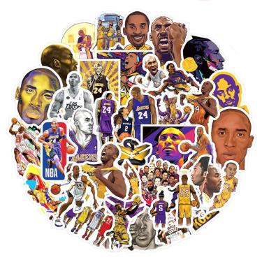 Imagem de Adesivo Anime Kobe Bryant 50 peças de vinil PVC impermeável para guerra
