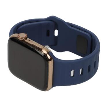 Imagem de Pulseira de relógio premium ajustável à prova d'água para homens e mulheres pulseira flexível confortável para esportes fitness uso diário (azul, 46)