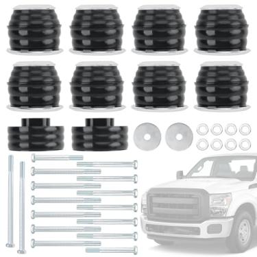 Imagem de KF04058BK Kit de bucha de cabine de carroceria Kit de bucha de montagem com mangas de aço e ferragens compatíveis com Ford F-250 F-350 Super Duty 1999-2007 2WD/4WD