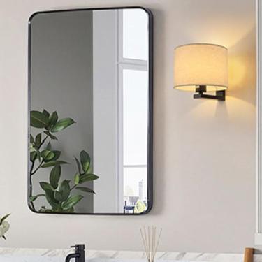 Imagem de GZZBMY E27 Lâmpadas de parede internas Arandela de metal moderna com tecido redondo Abajur Iluminação de parede de cabeceira para quarto sala de estar Escada (sem lâmpada) (Redondo, Preto + Bege)