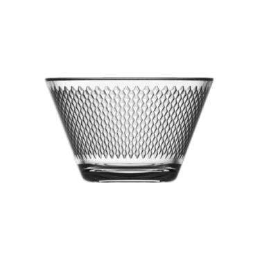 Imagem de Conjunto 6 Bowls de Vidro com Textura Zig, 300ml, 10,5cm, Transparente, para Saladas, Sobremesas e Cereais