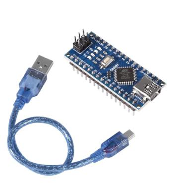 Imagem de 1 placa Nano V3.0 ATmega328P MCU CH340G USB para chip serial 5V 16M com cabo USB microcontrolador compatível com Arduino IDE