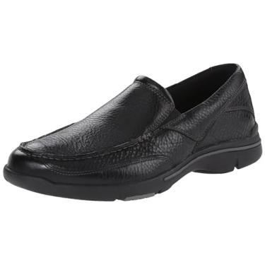 Imagem de Rockport Mocassim masculino Eberdon Slip-On, Couro preto/pedra, 44