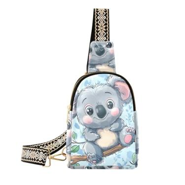 Imagem de CEBUGI Koala pequena bolsa tiracolo feminina de couro, pochete para caminhadas, viagens ao ar livre