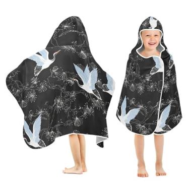 Imagem de Burbuja Elegante toalha de banho com capuz para crianças, toalha de praia de pelúcia macia absorvente para chá de meninas e meninos 3-10 anos, 61 x 127 cm