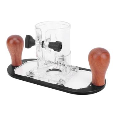 Imagem de WALFRONT Base do Roteador 65mm Máquina de Corte Base de Mesa do Roteador Com Alça de Madeira Maciça Revestimento Preto Brilhante para Capa Transparente