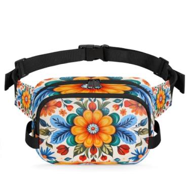 Imagem de Pochete de decoração étnica mandala para mulheres e homens com alça ajustável, bolsa transversal, bolsa de peito, bolsas de bumbum, Cor 1