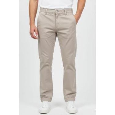 Imagem de Calça Alfaiataria Masculina Bolso Embutido Polo Wear Bege Medio-Masculino