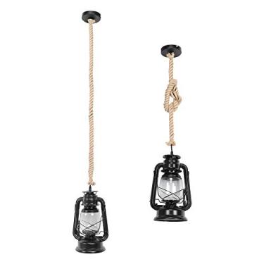 Imagem de Hyuduo Luz Pingente Vintage Pendurado Luz Retro Led Pingente Com Soquete E27 para Casa Barra Loja Decoração 85-260v