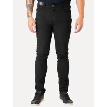 Imagem de Calça Ellus Sarja Color Twill Slim Preta-Masculino
