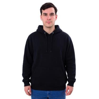 Imagem de Moletom Masculino Canguru Com Capuz Liso Blusa Frio Algodão - Betinis,