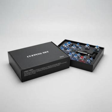 Imagem de Kit 22 Ventosas Com Bomba Ventosaterapia Massoterapia Gold - GoldLife 