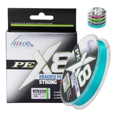 Imagem de Linha de pesca trançada Superpower Premium X8 - Linha PE super forte resistente ao desgaste, sem elasticidade, alta sensibilidade, linha de fundição suave para pesca em água salgada e doce (verde