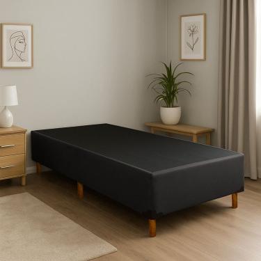 Imagem de Base Box Solteiro 0,88x1,88 Firmeza e Durabilidade Preto