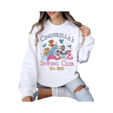 Imagem de Moletom Feminino Da Cinderela Do Disneyland Outono Inverno Moda Casual