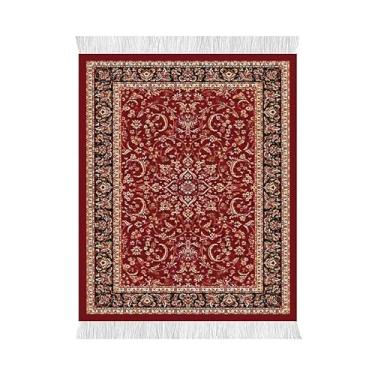 Imagem de 1 peça para porta-copos quadrada com borla, tapete de mesa antiderrapante de 10 x 8 cm para decoração de jantar vintage