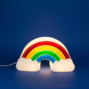Imagem de Luminária Arco-Íris Fun Light Bivolt | Abajur de Mesa em Polietileno | Decoração Fofa, Quarto Infantil e Geek | Luz Difusa