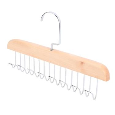 Imagem de GLOGLOW Cabide de Cinto, Organizador de Gancho Giratório de Madeira para Cintos, Lenços, Rack de Armazenamento de Armário Com Economia de Espaço para Quarto, Dormitório, Apartamento, Suprimentos de