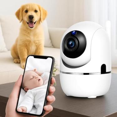 Imagem de Câmera Wi-Fi de Monitoramento com áudio bidirecional, visão noturna e detecção de movimento — solução inteligente de vigilância para bebês, idosos, pets e segurança doméstica. Premium