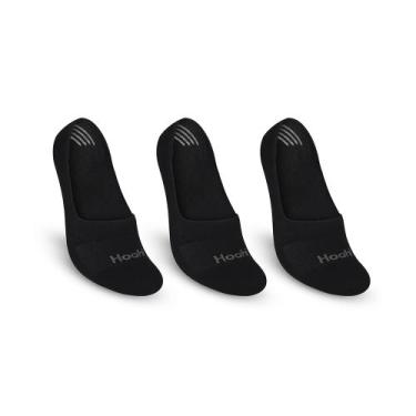 Imagem de Kit 3 Meias Hoahi Sapatilha Super Invisivel Com Silicone, Preto, Preto