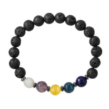 Imagem de Pulseira de pedras naturais com 12 contas do zodíaco, autoproteção, pedra padroeira, uso diário, melhores amigos, presente de aniversário para mãe, amigos, melhores amigas, One Size Fits Most, Pedra