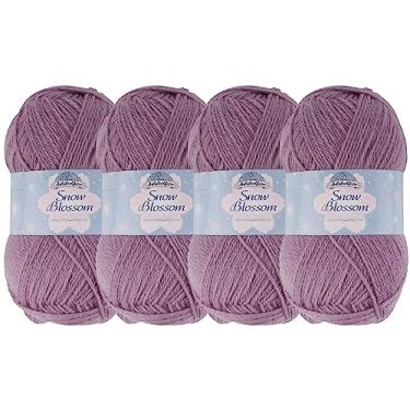 Imagem de Fio de flor de neve JubileeYarn – Lã DK Superwash – Lavanda – 4 novelos