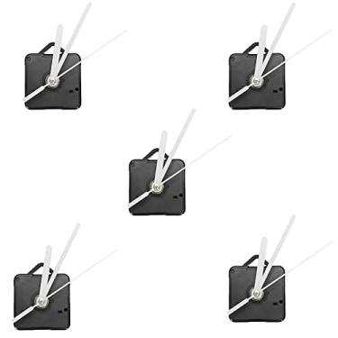 Imagem de Baglaum Pacote com 5 peças de reparo de relógio de parede de reposição mecanismo de movimento de pêndulo motor de relógio de quartzo (preto + ), Preto e