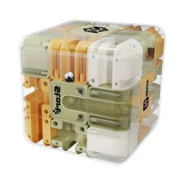 Imagem de Cubo Mágico 3D Transparente Quebra-Cabeça Labirinto Brinquedo Educacio