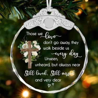 Imagem de Giftelix Enfeite de vidro – Those WE Love Don't Go Away – Enfeites de Natal – Presente de simpatia pela perda do ente querido – Presentes de luto – Lembrança de funeral – Ornamentos para árvore de