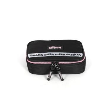 Imagem de Estojo box escolar infantil stitch et50084sc luxcel, PRETO