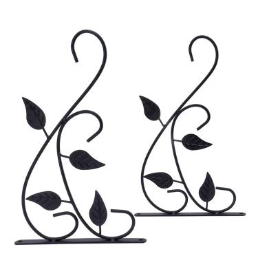 Imagem de Solinder 2 Suportes de Plantador Suspensos, Resistentes à Ferrugem para Serviços Pesados, Ganchos de Cabide para Plantas Ao Ar Livre Resistentes à Ferrugem, Pretos, Aparência Tradicional