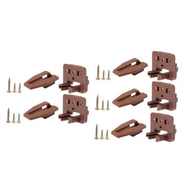 Imagem de Baoblaze Corrediças e trilhos deslizantes para gavetas, peças de reposição para móveis, reforçadas com pregos, para cômodas e guarda-roupas, 5 Unidades