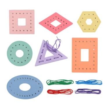 Imagem de Almencla Brinquedo educativo de madeira para encapar e desenvolver a coordenação fina em crianças.