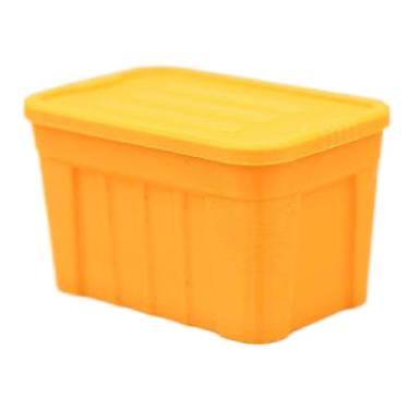 Imagem de Dynwave Organizador/Mini Recipiente de Armazenamento em Escala 1/12 com Tampa para Decoração de Jardim de Fadas, Estação Ferroviária e Maquete de, Laranja