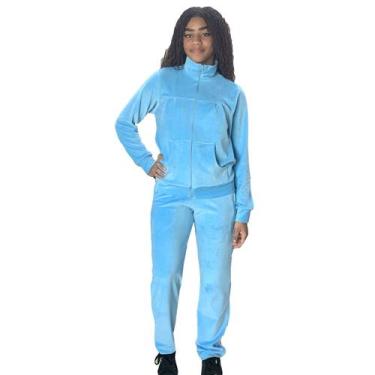 Imagem de Conjunto de Plush Agasalho Jaqueta com Gola e Calça Bolso Veludo - D&A