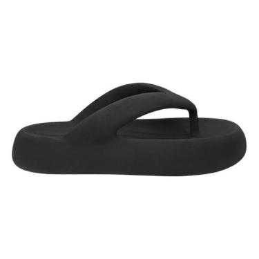 Imagem de Chinelo De Dedo Nuvem Flatform Anatômico Plataforma Preto Tamanho:36Co