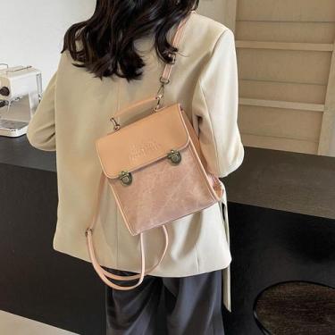 Imagem de Mochila Feminina Estilo Retrô Super Estilosa - NoBrand, Rosa