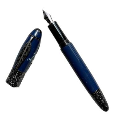 Imagem de AEHON Caneta-tinteiro de metal, ponta EF F, minimalista, sofisticada, para negócios, escola, escritório, material de escrita, caneta esferográfica (01, caneta com caixa)