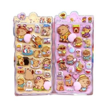 Imagem de Adesivos 3D De Desenhos Animados Squishy 2PCS Coelho Capivara Urso Par