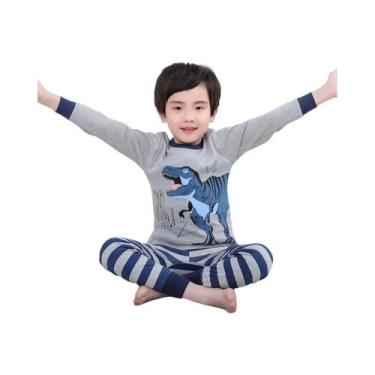 Imagem de Conjunto De Pijamas De Algodão Para Meninas E Meninos, Manga Longa, Ro