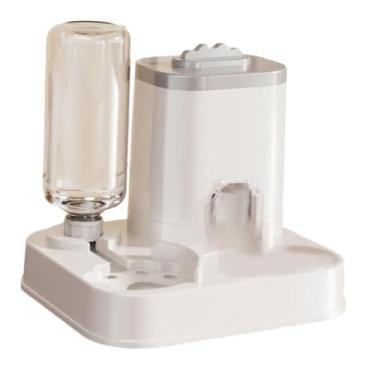 Imagem de Stgfyxgs Alimentador e bebedouro robustos de grande capacidade com dispensador automático, acessórios para animais de estimação de porte médio, como cães e, Cinza