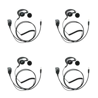 Imagem de Sarcia Pacote com 4 fones de ouvido Walkie Talkie de 2,5 mm com microfone PTT compatível com rádio Cobra CXT195 CXT395 ACXT145 RX380 RX680 ACXT545 ACXT645 PX650 PX655 RX380 RX680, formato G
