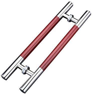 Imagem de AkosOL Puxador de aço inoxidável para porta de hardware de portão, corrimão de porta de vidro de hotel de escritório puxador deslizante de porta de celeiro, comprimento 60/80/120 cm