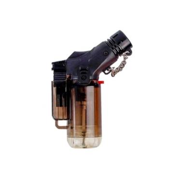 Imagem de Mini Maçarico a Gás Recarregável Portátil, ABS, 8cm x 2cm, 42g, Chama até 1300°C, Acendimento Automático com Trava de Segurança, Butano