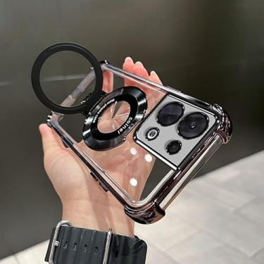 Imagem de Buliangren Capa compatível com Motorola Moto G Stylus 2025 capa protetora com suporte de anel transparente capa de telefone para Moto G Stylus 2025 (preto, Moto G Stylus 2025)