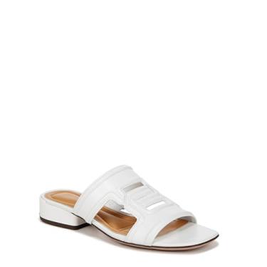 Imagem de Franco Sarto Sandálias femininas Marina Fashion Slide, Couro branco, 8