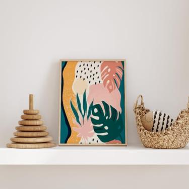 Imagem de Porta Retratos Quadrado de Vidro com Paspatur Expositor para Fotos 70x50 Versátil para Parede ou Balcão Outlet dos Quadros (Natural)