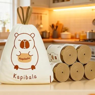 Imagem de Saco de lixo com cordão espesso, 300 peças, sacos de lixo resistentes à sujeira (300 unidades (3 rolos) - #B)