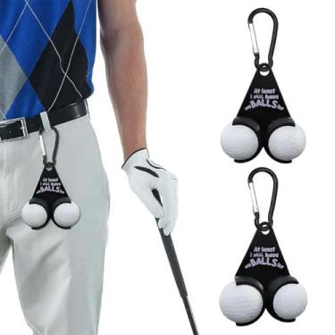 Imagem de Kitorantor 2 peças de suporte de bola de golfe portátil para presentes engraçados, fácil fixação à bolsa ou carrinho, acessórios de golfe para homens e mulheres